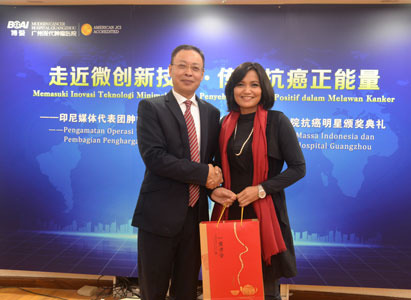廣州現(xiàn)代醫(yī)院，微創(chuàng)治療，印尼媒體，訪問，癌癥治療